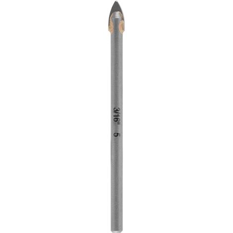 kwb Hartmetall-Glasbohrer, Ø 5 mm (Hartmetallplatte, Zentrierspitze, niedrige Drehzahl, Schneidöl, Rundschaft)