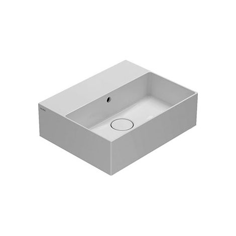 Lavabo T-edge sospeso/appoggio salvaspazio cm. 46x37 in ceramica (1/6)
