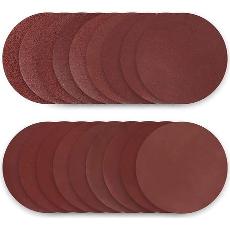Disco de lija de 180 mm, paquete de 50 unidades, papel de lija con grano 40/60/80/100/120/150/180/240/320/400 (1/4)