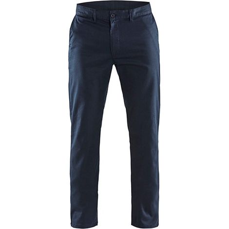 Pantalon de travail chino stretch 2D 1465 - Marine foncé M - FR(44) - SE(C50) - Courtes (1/2)