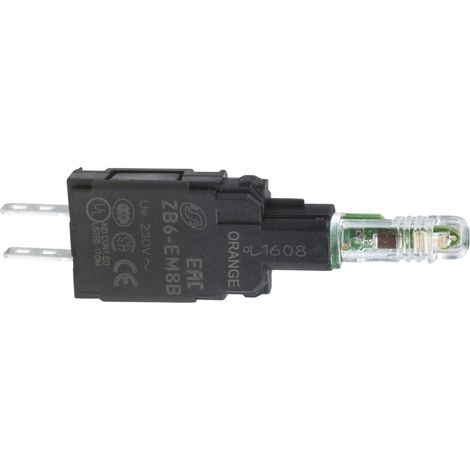 Corps pour voyant - DELintégrée - 230..240V - orange Harmony ZB6 SCHNEIDER ELECTRIC ZB6EM8B (1/2)