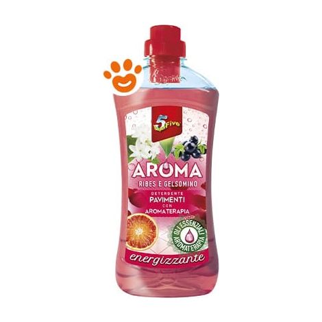 Super5 Detergente Pavimenti Aroma Ribes e Gelsomino - Confezione 900 ml - Disinfettanti