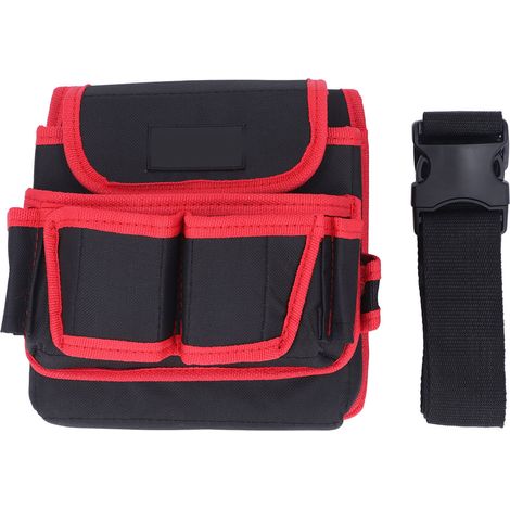 Sac à outils de taille, plusieurs poches en tissu Oxford, sangle réglable, ceinture pour électricien charpentier. (1/5)