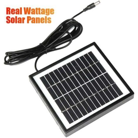 NALOOKAMIC  Panneau Solaire 12V 2W Pour Lumière Jardin Module Batterie Chargeur Port DC Pièces DIY