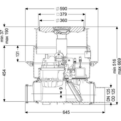 KESSEL 24125S Station de relevage anti-refoulement Pumpfix F