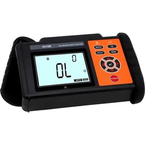 6310B Compteur De Résistance CC Micro-ohmmètre Plage De Test À Quatre Fils 0,001 MΩ-300,0 KΩ Batterie Rechargeable 500 Ensembles Stockage De Données (1/5)
