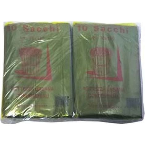 Sacco condominiale rinforzato nero pz.10 - cm.70x110 gr.75 - 10 cf