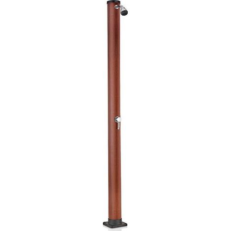 Ducha solar redonda PVC imitación madera 20 litros Gre AR1020W