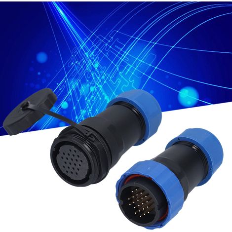 Connecteur étanche SP28 pour l'aviation (IP68), mâle/femelle, 250 V, 5 A, 22 broches. (1/5)