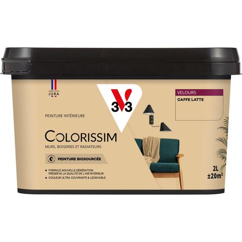 Peinture murale intérieure Colorissim® V33 Caffe latte Velours 2L