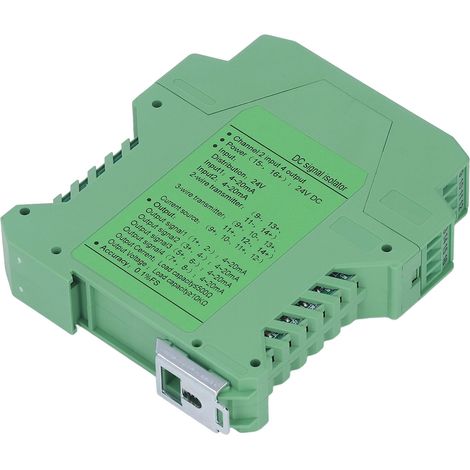 Isolateur de signal CC 24 V, 2 entrées, 4 sorties, conditionneur de signal à courant continu, émetteur, détection PLC, 0-5 V (1/5)