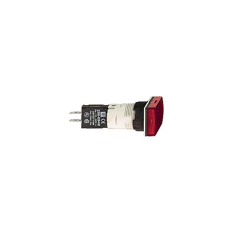 Harmony XB6 voyant rectangulaire diam.16mm IP65 DEL intégrée 24V cosses rouge SCHNEIDER XB6DV4BB