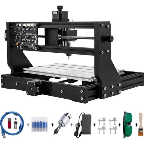 Mophorn – Graveur laser CNC 3018 Pro 2500 mW – Zone de gravure 300x180 mm – Moteur à broche 775 – Contrôle GRBL hors ligne – Pour bois, plastique, acrylique - 2500MW