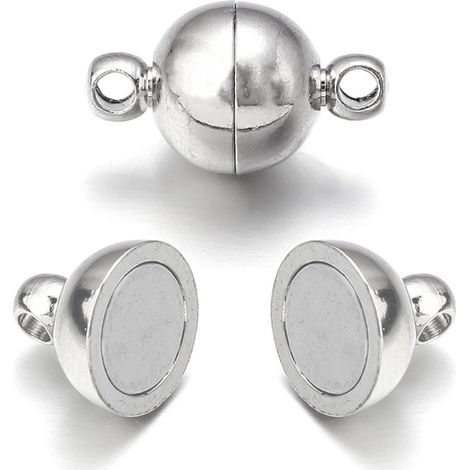 3 boucles magnétiques Divers accessoire de portail, acier inoxydable, diamètre 10 mm, pour colliers et bracelets (1/5)