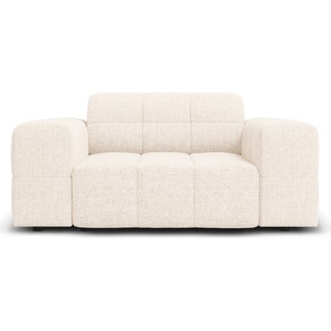 Fauteuil en chenille beige clair (1/5)