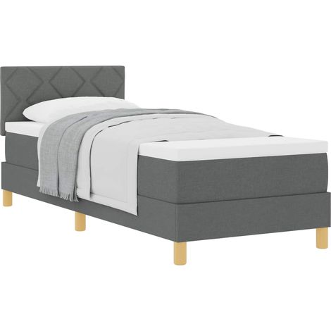 Maison Exclusive - Letto a molle con cuscino Grigio scuro 80 x 200 cm Tessuto