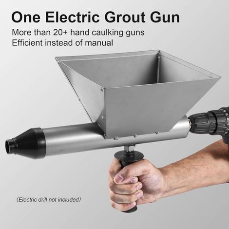 Pistolet extrudeur, pistolet à mortier électrique rapide et efficace avec 4 buses, outil de finition pour les chantiers de construction (1/4)