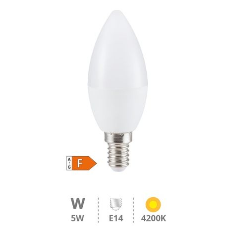 Bombilla de led de vela E14 5W luz día 4200K 470 lm GSC 2002348