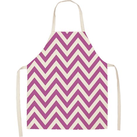 Tablier De Cuisine - Motif Géométrique - Imperméable Et Résistant - Pour Cuisson Et Pâtisserie - 1 Pièce (1/2)