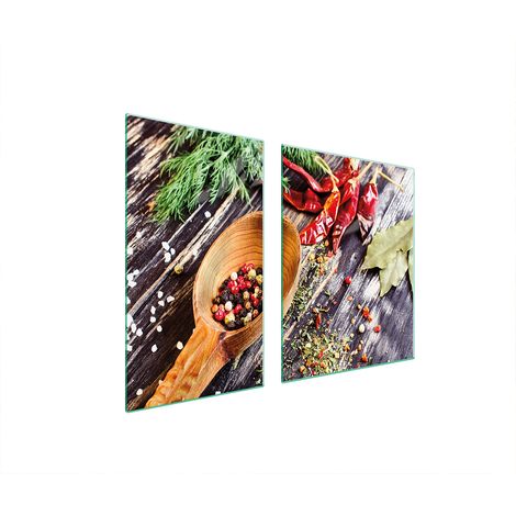 PLATO DE VIDRIO Y TABLA DE CORTAR 100x52 ESPECIAS (1/5)