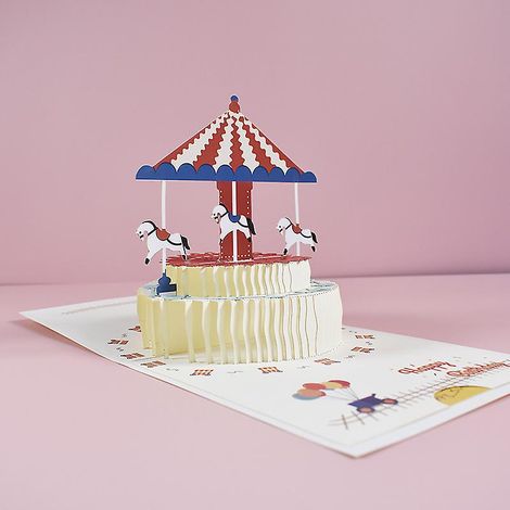 Carte d'anniversaire 3D pop-up avec enveloppe pour enfants, neveu, petit-fils, fille, grand-mère, 2e anniversaire (1/4)