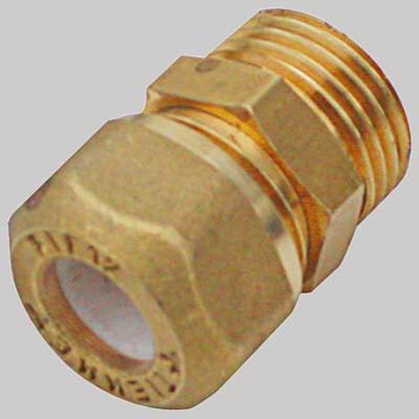RACCORDO DIRITTO MASCHIO CON OGIVA P.T.E.F. - 22 x 1/2 - 3/4 x 1/2