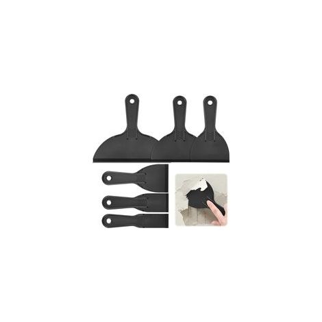 Spatule Plastique Multi-Usage - Outil de Plâtre et Grattoir de Peinture, Set de 6 Tailles pour Enlever Colle et Autocollants
