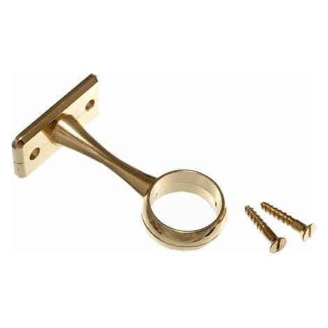 ONESTOPDIY Lot de 10 supports de barre de penderie en laiton plaqué EB 19 mm