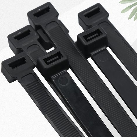 Colliers de serrage autobloquants en nylon, colliers de serrage en plastique, colliers de serrage à tension, nylon PA66, 15, 20, 30 cm. (1/5)