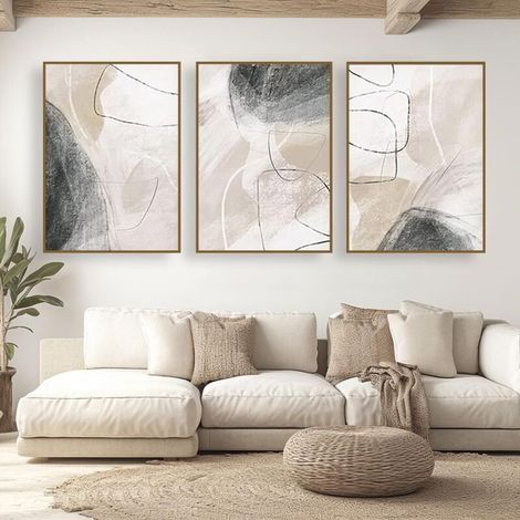 Lot de 3 posters sur toile, style bohème, modernes, décoration murale, pour salon, chambre à coucher, sans cadre(B,3x30x40cm) (1/4)