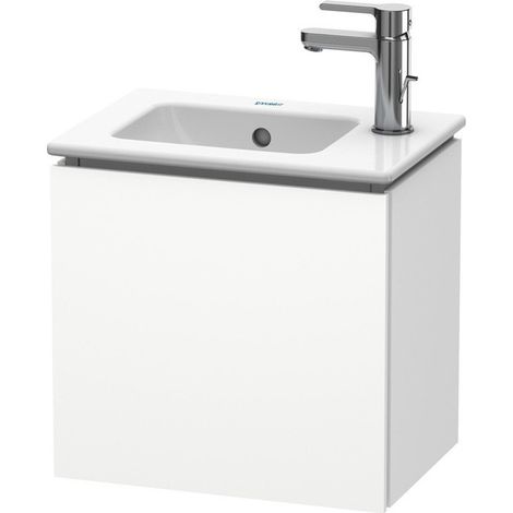 Meuble sous-vasque L-CUBE 294x420x400mm ouverture droite blanc mat