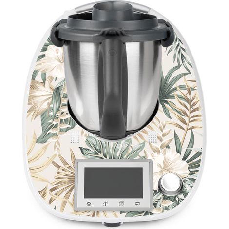 Stickers Thermomix TM5 - Feuilles Tropicales - Adhésif MAT (1/2)