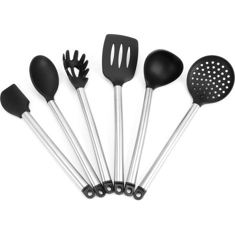 Lot de 6 Spatules en Silicone Antiadhésif, Ustensiles de Cuisson et Pâtisserie, Accessoires de Cuisine (1/5)
