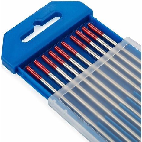 TIG Welding Tungsten Electrodes with 2% Thorium WT20 (Red) 1.6mm x 150mm 10 Pieces per Pack