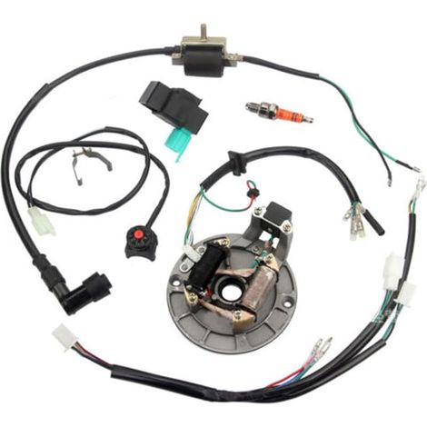 Dirt bike allumage dirt 125cc Faisceau de câblage Bobine d'allumage Magneto Stator pour Dirt Pit Bike 50cc 70cc 110cc 125cc