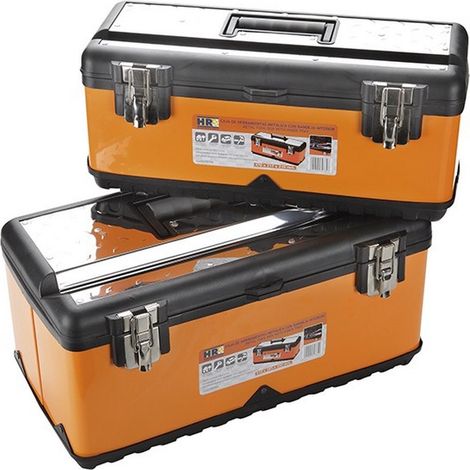 PACK 2 BOÎTES MÉTALLIQUES ALYCO ORANGE AVEC PLATEAU INTÉRIEUR