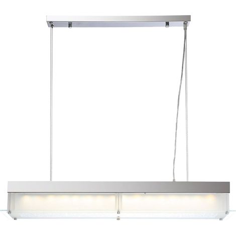 48W LED Kristall Hänge Lampe Fernbedienung Decken Pendel Chrom Strahler schaltbar Globo 49330