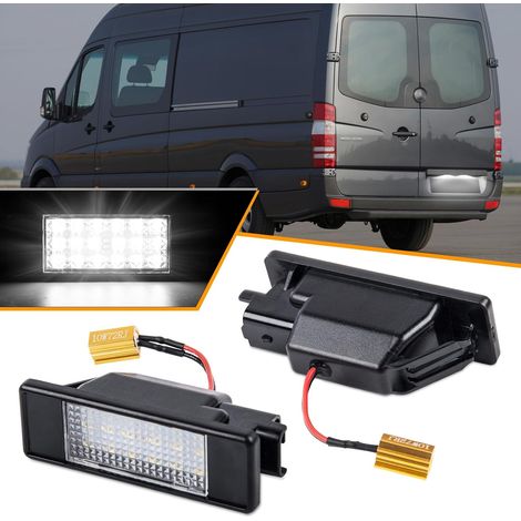 LED License Plate Light for Viano Vito Bus W639 Vito Mixto Kasten Sprinter W906, Canbus Error Free License Plate Lights LED Tail Lights (1/5)
