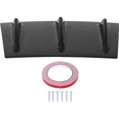 Heckflügel, universeller wetterfester Heckstoßstangendiffusor schwarz anti-ultraviolett für Fahrzeugmodifikationen (drei Flügel). (1/5)