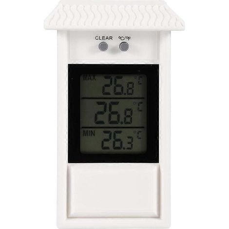 Thermomètre Houkiper Min Max - Thermomètre numérique pour serre avec crochet pour l'enregistrement des températures minimales et maximales (1/5)