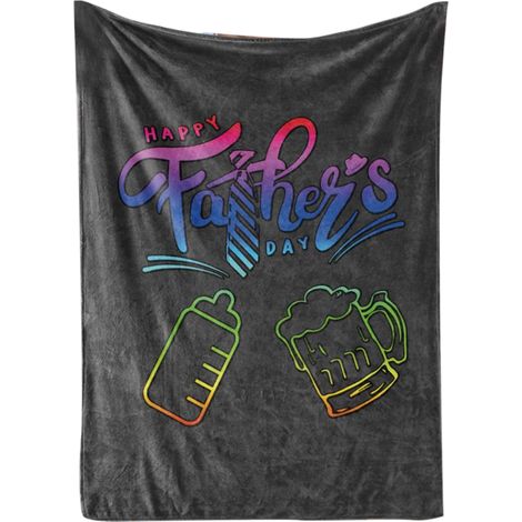 Couverture Père Noël Douce en Polyester, Lavable en Machine, 80x100 cm - Idéal pour Cadeau de Fête des Pères (1/5)
