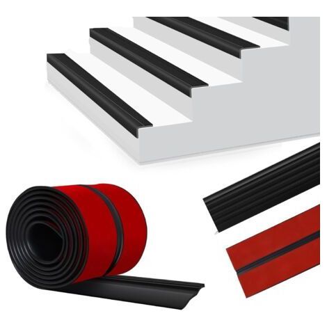 1 m lange Treppenkantenleiste, 50 x 48 mm, rutschfeste Vinylfolie, starker Klebstoff, Kantenschutz, für Innen- und Außentreppen (1/5)