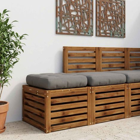vidaXL Cuscino per Sedia in Unico Pezzo VIANEN 100% Poliestere Grigio (1/5)