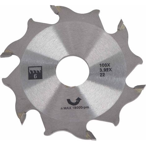 Lame de dégauchisseuse de biscuit, lame de dégauchisseuse de biscuit de remplacement de 100mm/4 pouces coupe-lame de dégauchisseuse de biscuit de carbure pour le travail du bois (1/5)