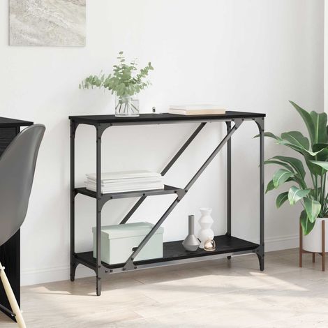 vidaXL  Console Table  Black Oak 88.5 x 30 x 75 cm Engineered Wood