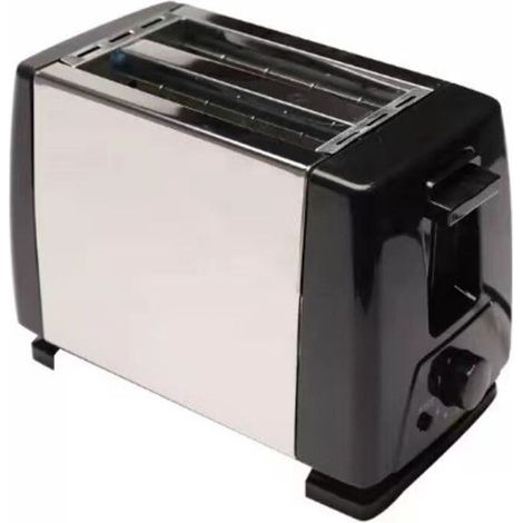 – Grille-pain 2 tranches à fentes larges – Prise UE 220 V – Fente de centrage automatique – Ramasse-miettes amovible – Usage domestique (1/5)