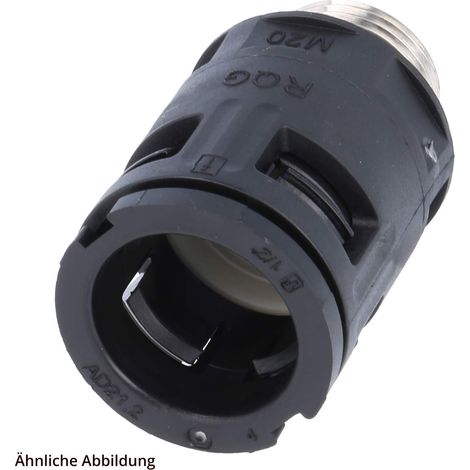 FLEXA RQGK-P Schnellverschraubung gerade Gewinde PG21x1,588 für Schlauch-Außendurchmesser 28,5mm hochdichtend mit Messing-Außengewinde - 1 Stück (1/3)
