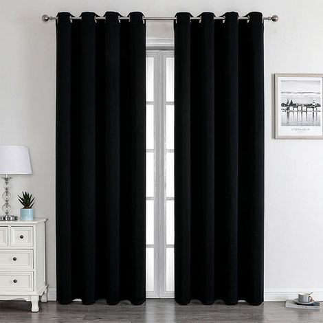 Rideau - Panneau De Rideau - 100 X 130 Cm - Pour Chambre À Coucher - Lot De 2 (1/5)