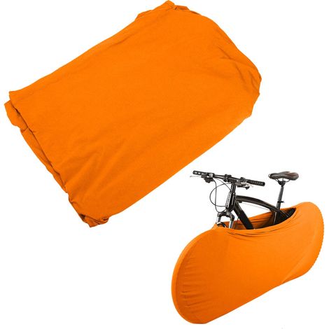 Housse universelle pour vélo, imperméable et résistante au soleil, protège-vélos, moto, scooter et voiture. Couleur : orange. (1/5)