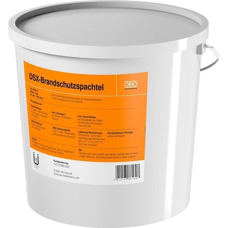 OBO Bettermann Dämmschichtbildner im Eimer 5kg Intumeszierender Baustoff weiß, 7202302